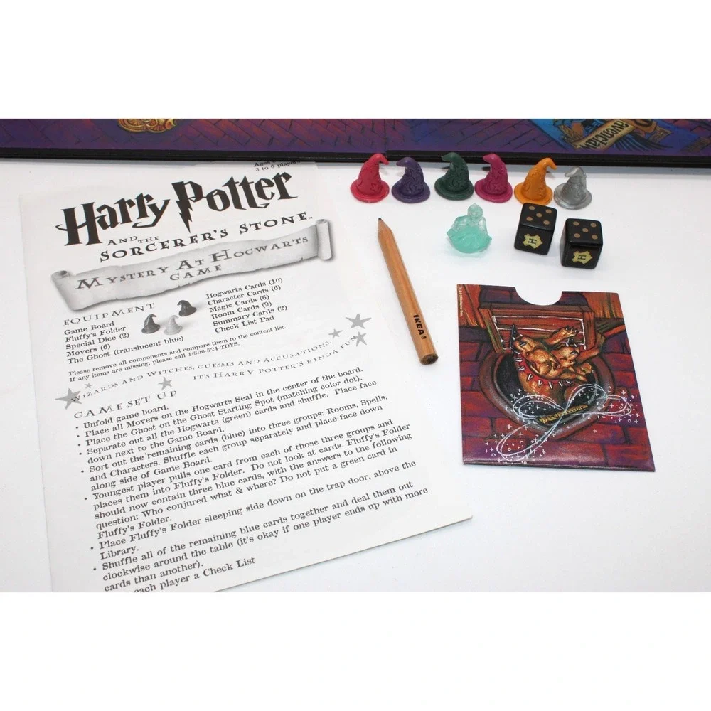 VTG Harry Potter Mystery at Hogwarts Game Mattel, 2000 w/ EXTRAS!